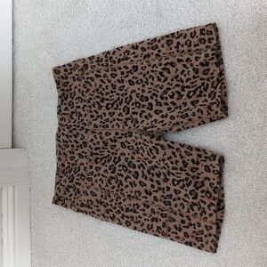 J. Crew Leopard Print Biker Shorts Size M